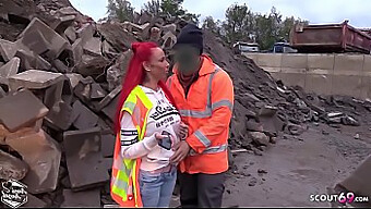 German Teen Gets Seduced By A Strange Worker And Has Unprotected Sex Outdoors